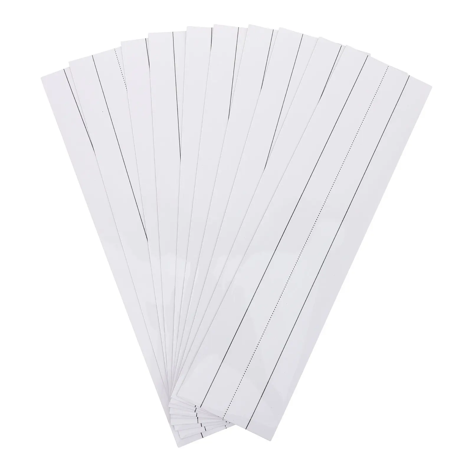 10Pcs Magnetic Dry Erasable Sentence Strips Whiteboard Writable Teaching Strips for Grammar Handwriting and Sentence Learning