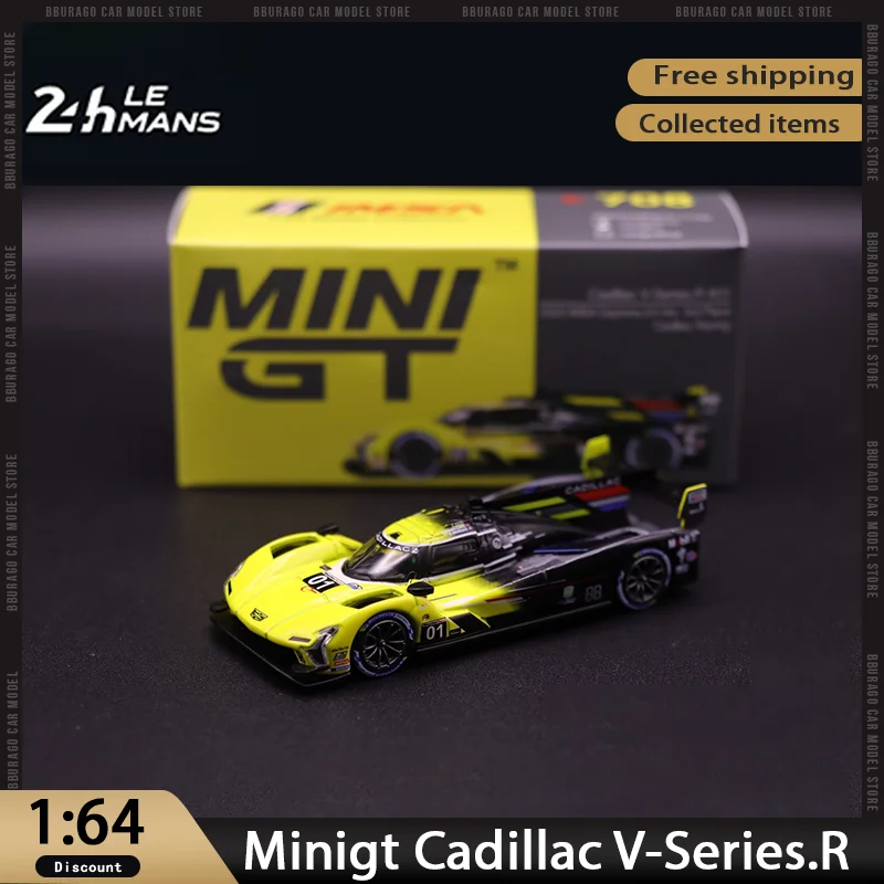 New In Minigt 1:64 Cadillac V-Series R 2023 Le Mans 24-Hour F1 Formula Simulation Alloy Micro Diecast Model Customized Toy Gifts