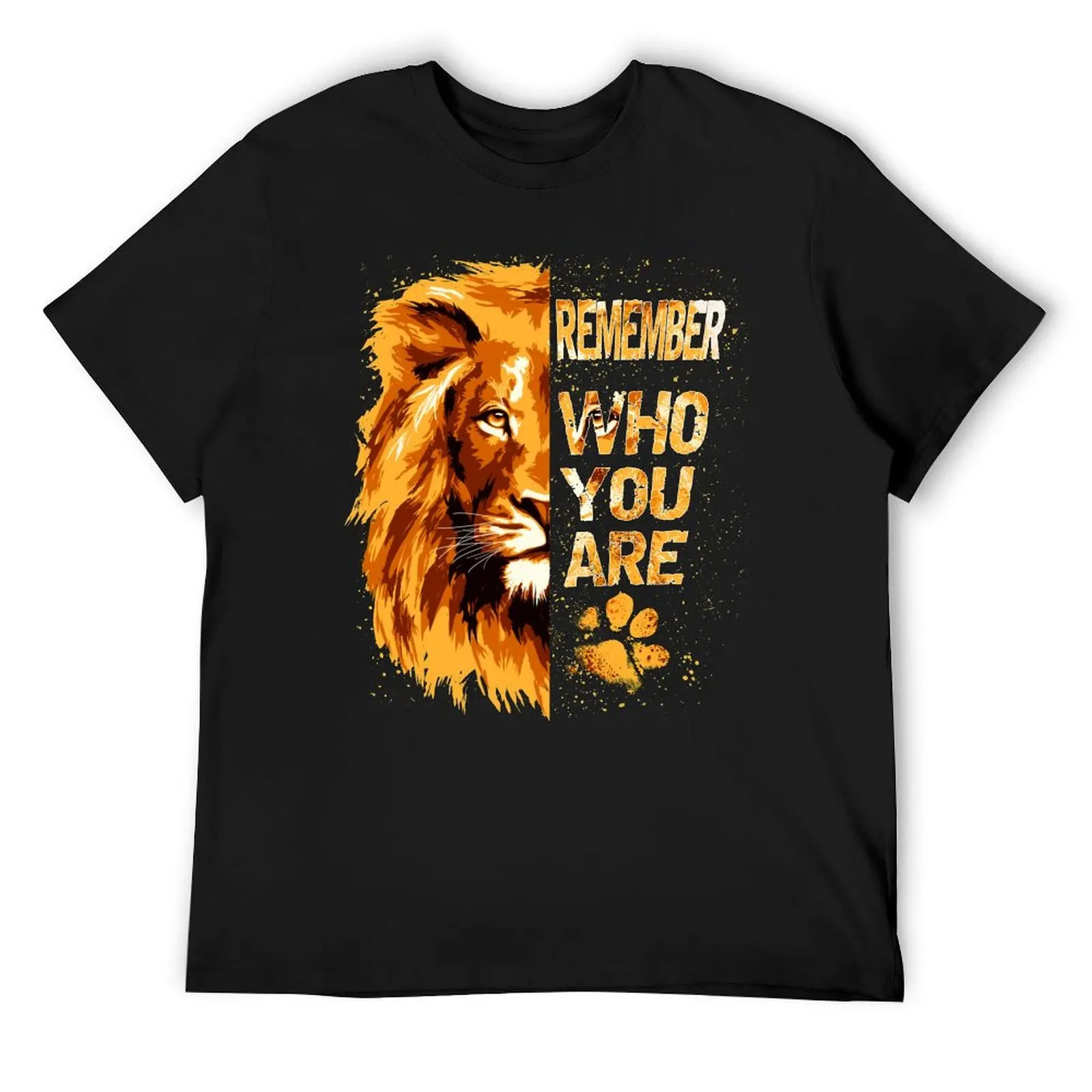 Remember WHO YOU ARE Lion T-Shirt tees vintage graphic tee sports fans mens t shirt graphic