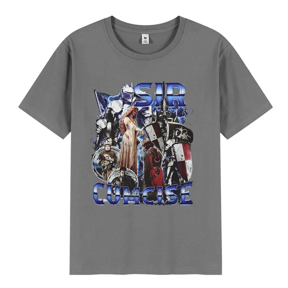 Sir Cumcise Funny Meme Graphic T Shirt Men Women Fashion Vintage Tshirt Cotton Casual Oversized Short Sleeve T-shirt Streetwear