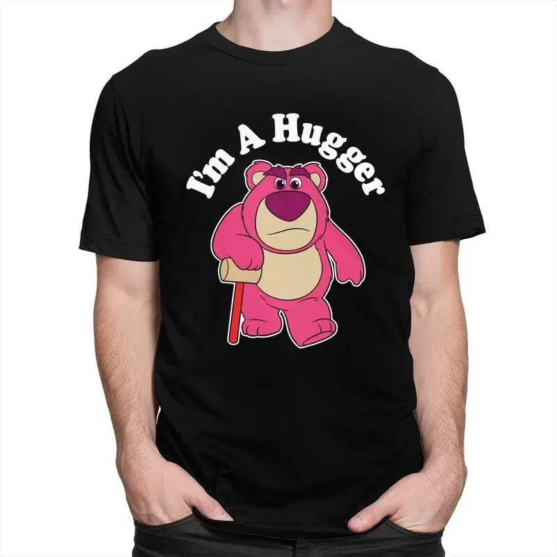 Mens Lotso Huggin Bear T Shirts Short Sleeves Cotton Tshirt Novelty T-shirt Designer Tee Tops Plus Size Clothes