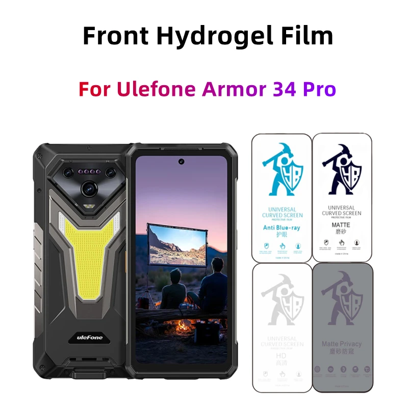 2pcs Matte Hydrogel Film For Ulefone Armor 34 Pro HD Screen Protector For Ulefone Armor 34 Pro Eye Care Anti Spy Protective Film