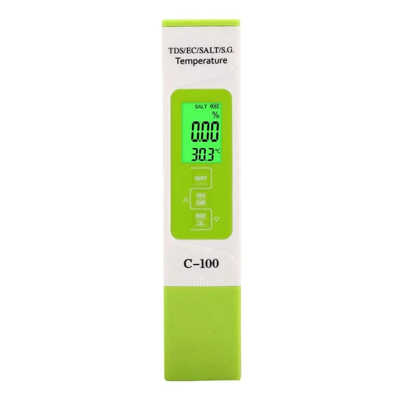 

5 In 1 Portable Salinity/Temperature/TDS/EC Digital Seawater Quality Tester For Pools&Aquariums&Saltwater&Drink Water-A021