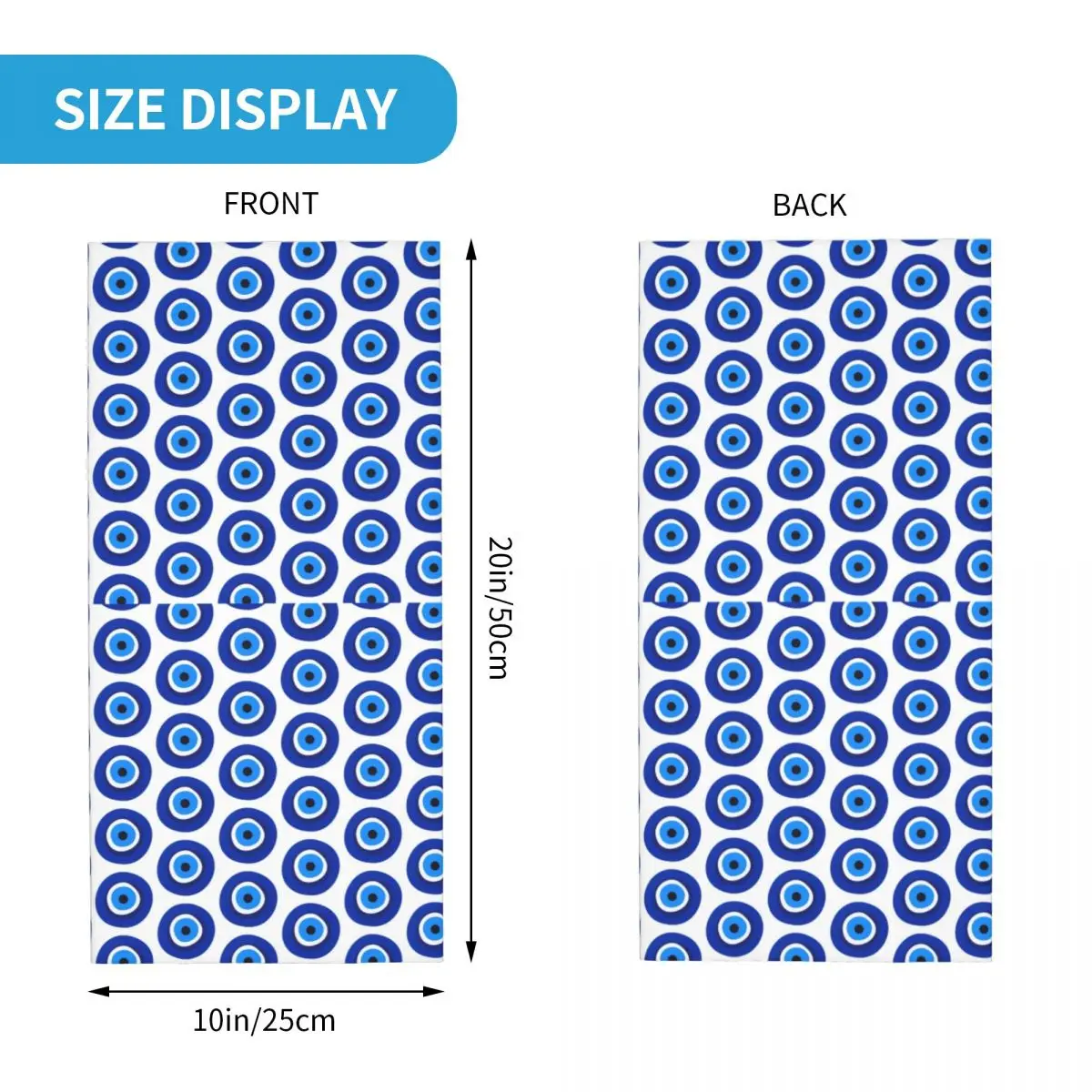 مخصص البحر الأبيض المتوسط نمط عين الشر باندانا الرقبة أدفأ الرجال النساء الشتاء التزلج التنزه وشاح القبائل التركية تميمة واقي الوجه