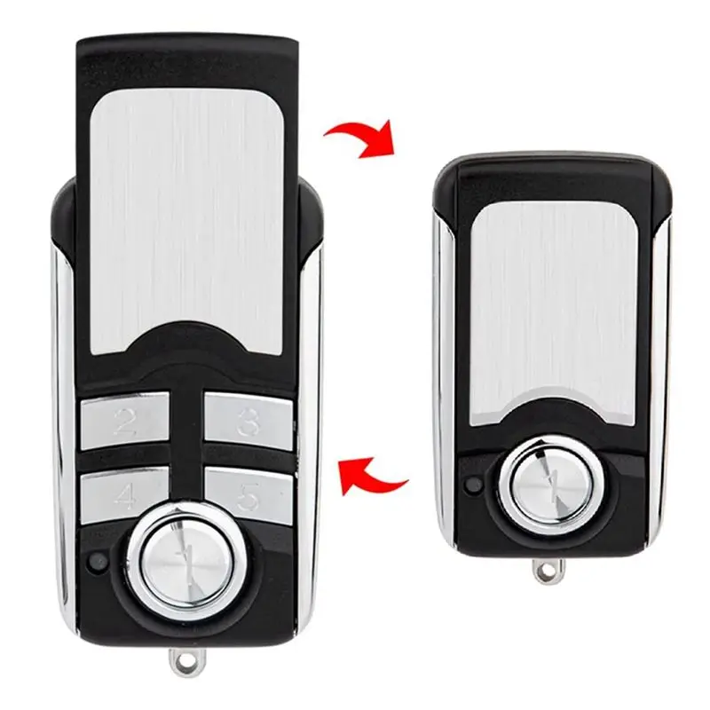B76B Garage Door Remote Control 868MHz for HORMANN HSE2-868-BS, 4 Button Gate Opener, Black Silver Key Fob
