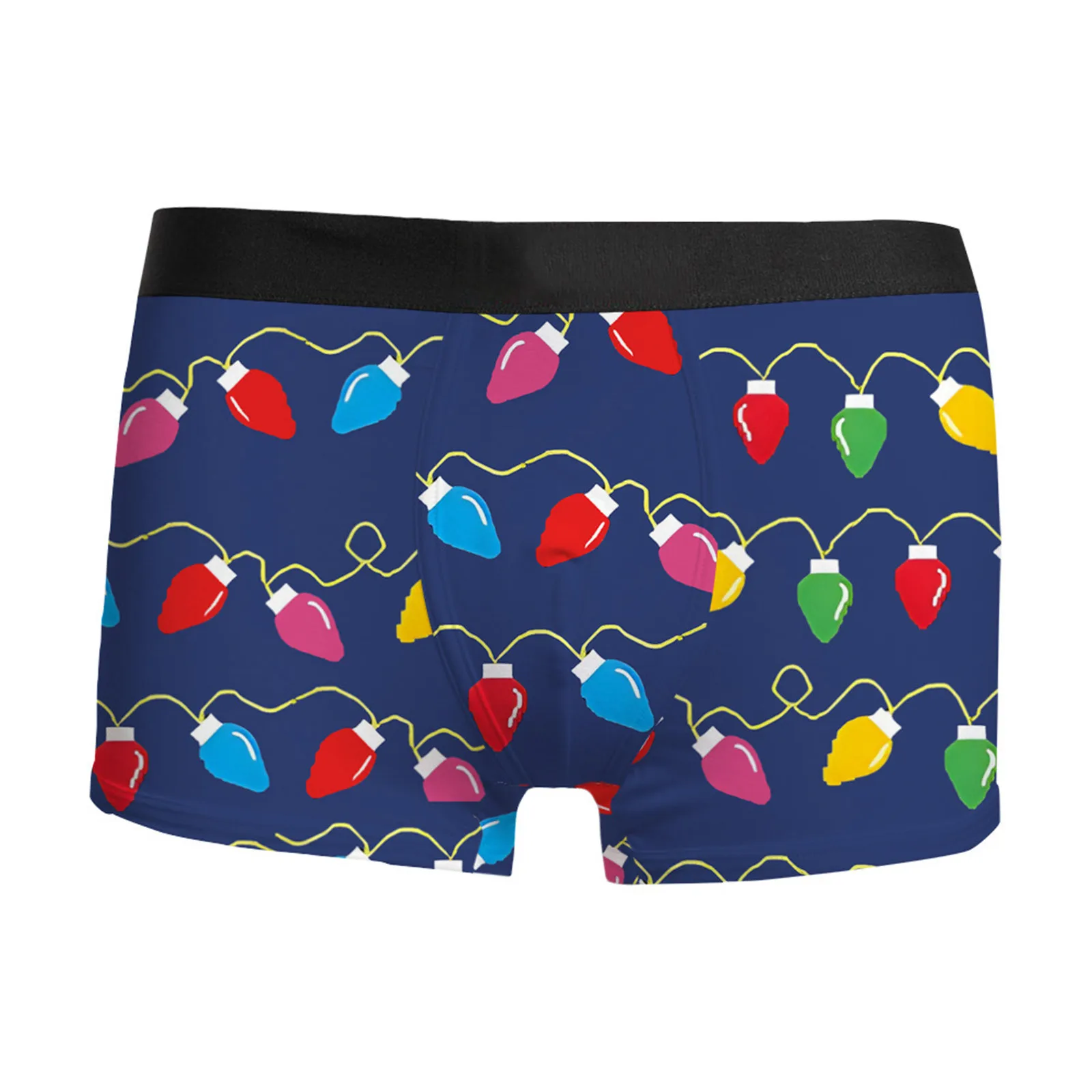 Kerstprint ondergoed ademend heren huidvriendelijke modieuze casual sportboxers vier hoek shorts kerstcadeaus