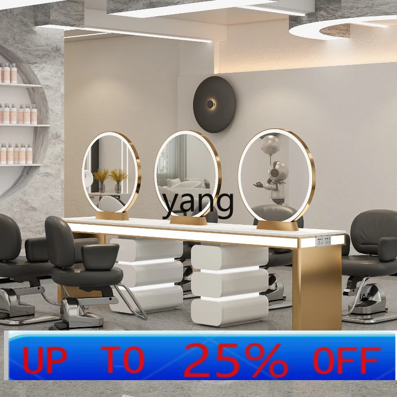 LH barber shop mirror table, hair salon cabinet, integrated hair cutting mirror, single and double-sided perm and dyeing area