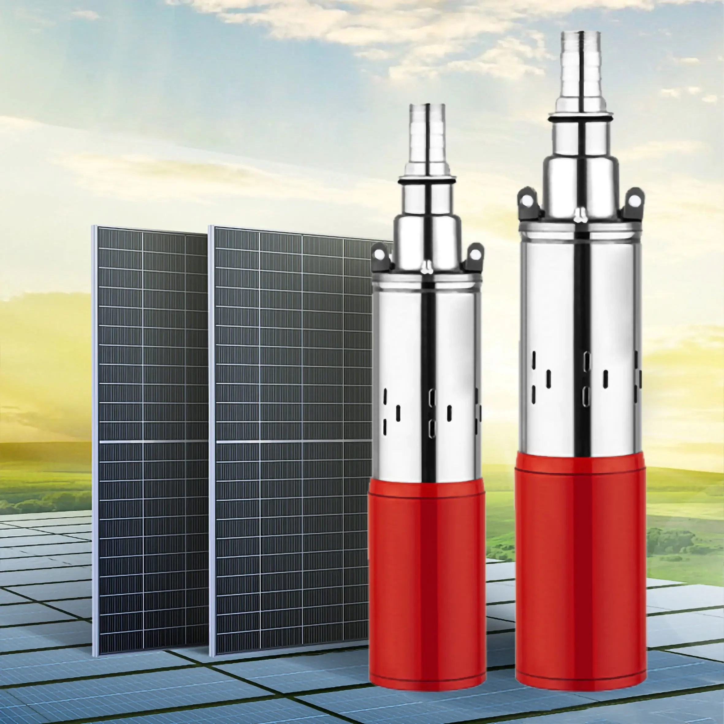 Professional Solar Water Pumps 1 Inch 12V Submersible DC Domestic Farm Irrigation Automatic OEM Black for 3SYDC