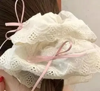 

Gorgeous Ballet Lace Extensive Scrunchie Hair Band; Charm Hair Band Decor for Ladies; Rad Hair Additions for Girls