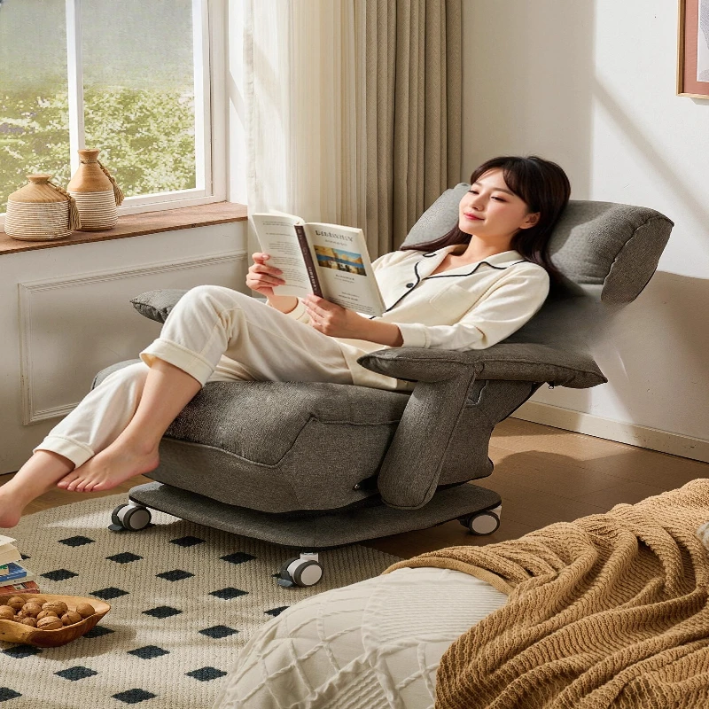 Single Lazy Sofa Bedroom Pulley Sofa Swivel Chair Sleeping Balcony Living Room Folding Nest Chair