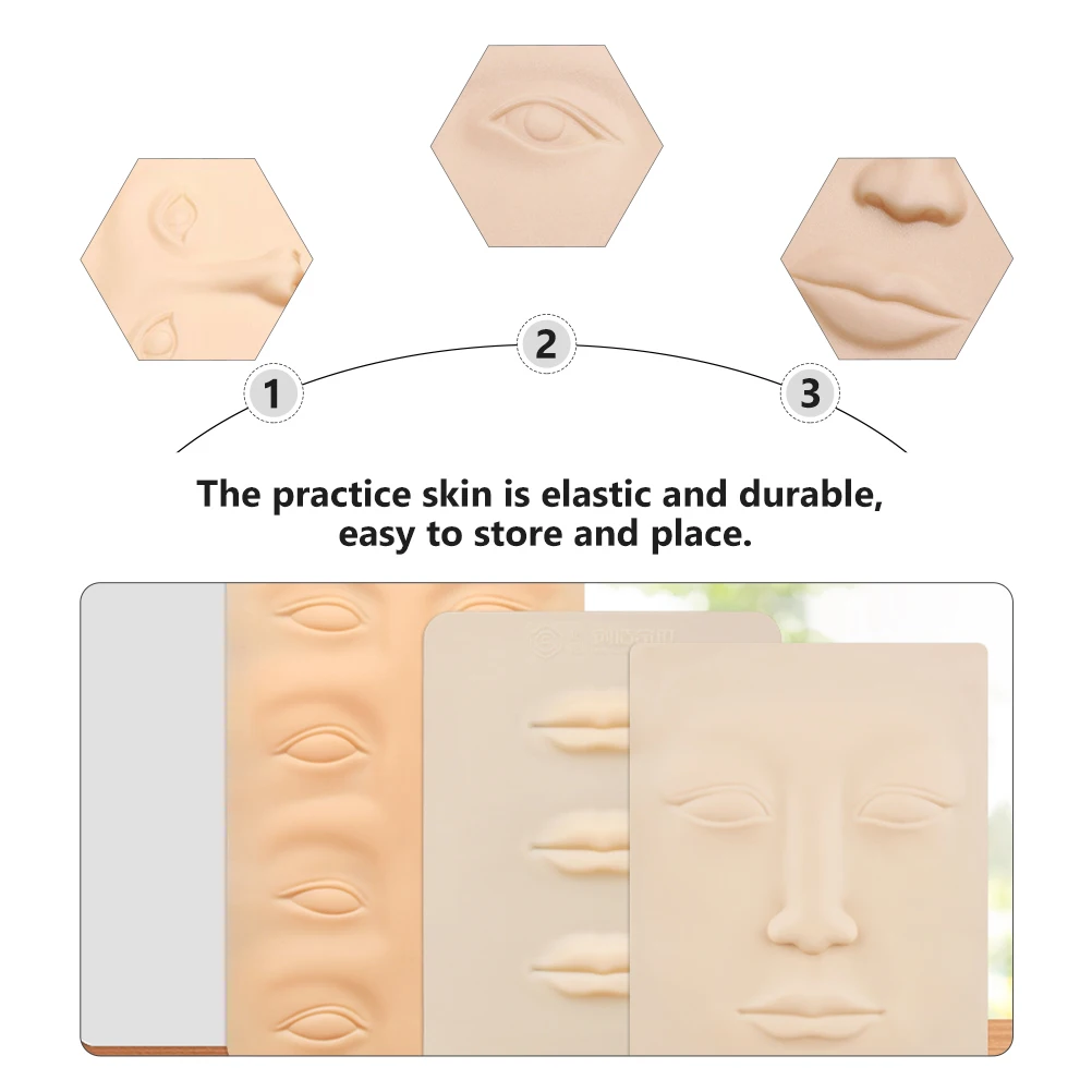

Silicone Eyebrow Tattoo Practice Skin Elastic Durable Soft Practical Human Feel Beginner Artist Training Embroidery Accessories
