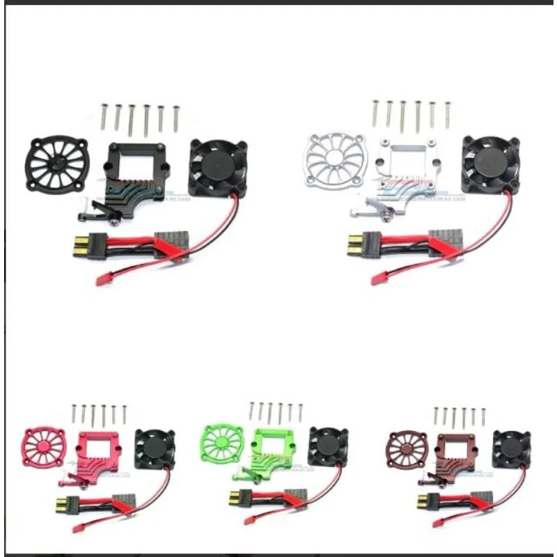 Aluminum Cooling Fan for 1/10 Traxxas TRX4 TRX6 G63 Land Rover Defender RC Crawler, No Body Removal ESC Heat Sink Upgrade Parts