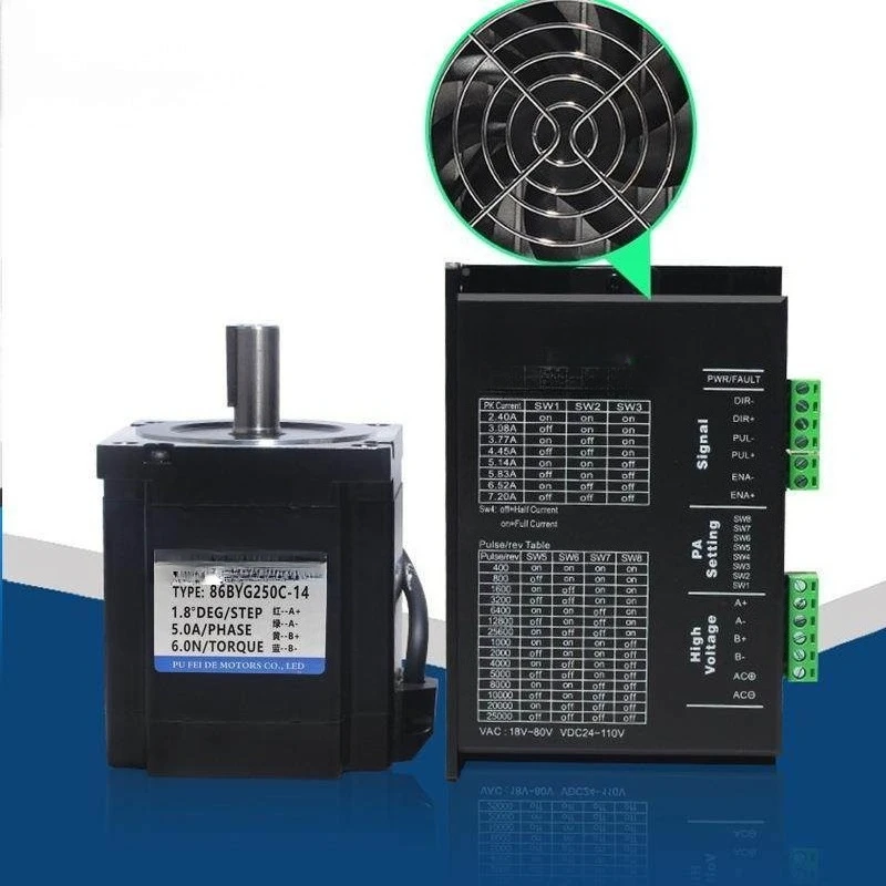 Two-phase stepper motor, with driver DMA80H10
