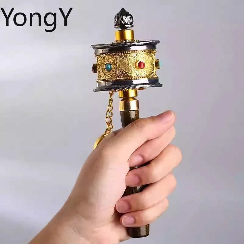 Tibetan characteristic hand-cranked handicrafts, travel auction props, souvenirs, upper and lower double axes