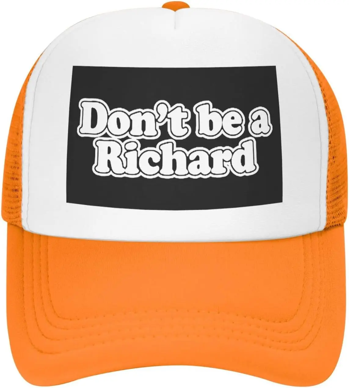 Don't Be A Richard Trucker Hat Breathable Mesh Snapback Cap Adjustable Unisex Casual Sun Protection