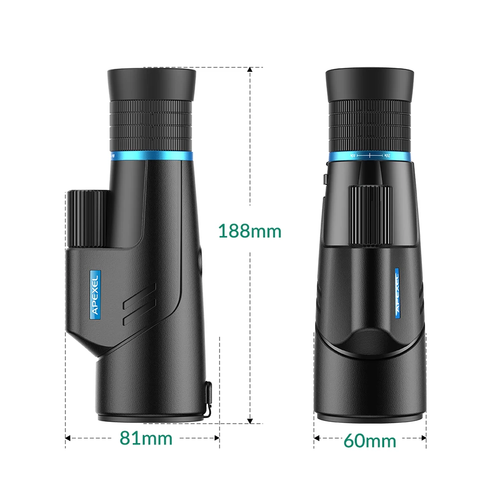 APEXEL HD Professional Monocular Telescope BKA4 Prism Zoom Monocular Waterproof With Tripod For Outdoor Hunting Camping Hiking