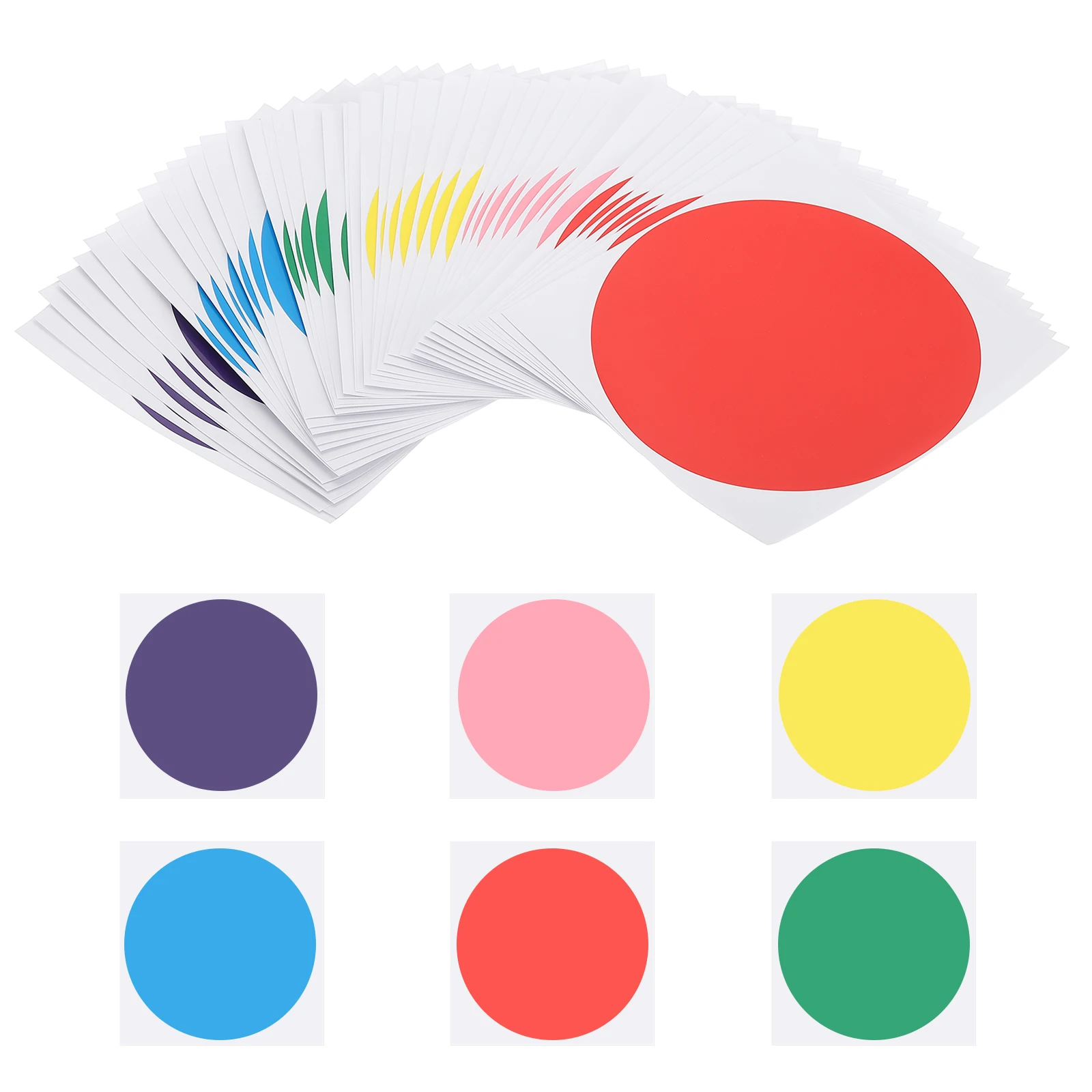 42/60 Stück 15,2 cm runde Etikettenaufkleber, Klassenzimmer-Dekor, Bodenaufkleber, selbstklebende Punkte, Marker, trocken abwischbare Kreise, Dichtungsaufkleber