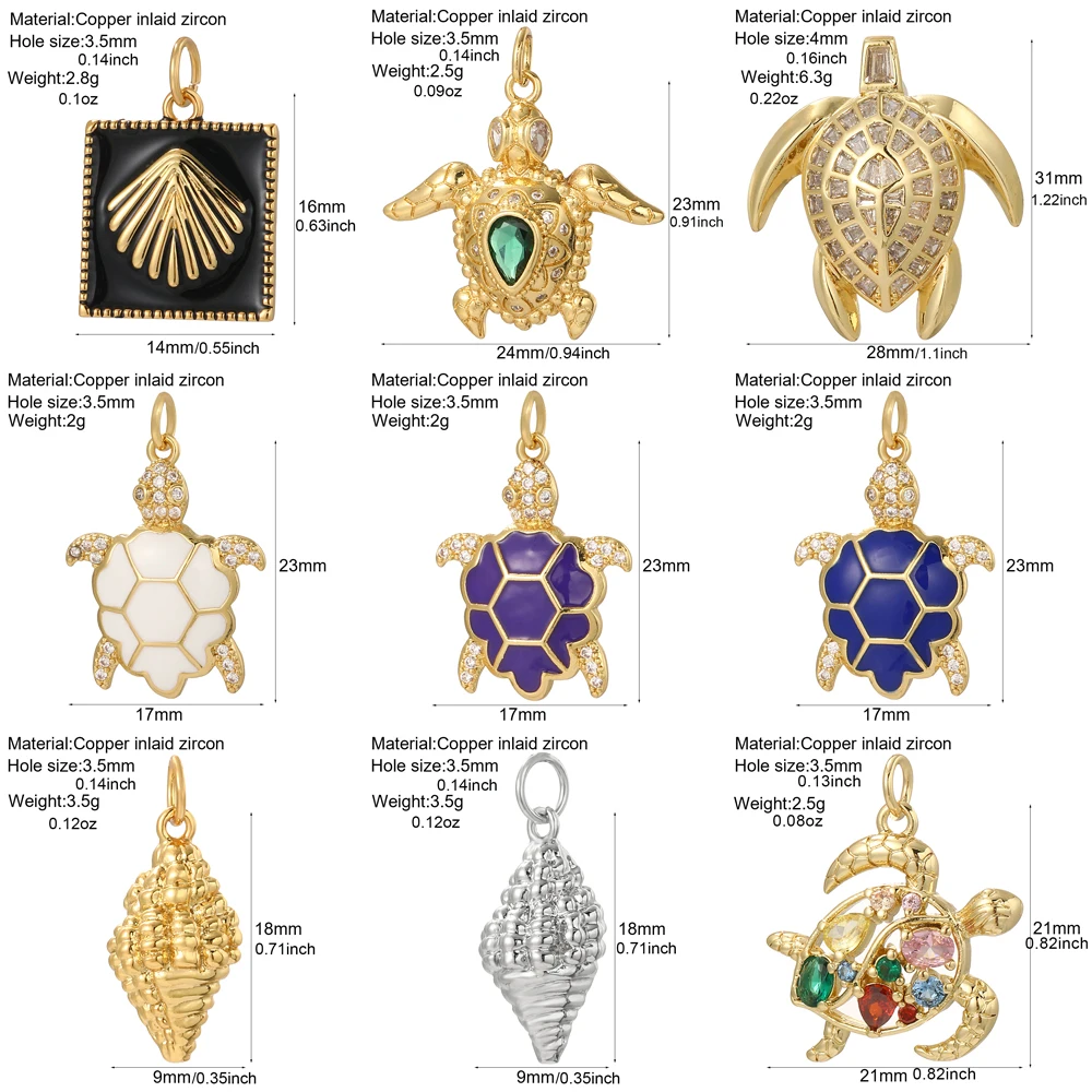 Cute Animals  Charms Diy Earrings Bracelet Necklace Accessories Gold Color Charms for Jewelry Making Supplies Designer image 2