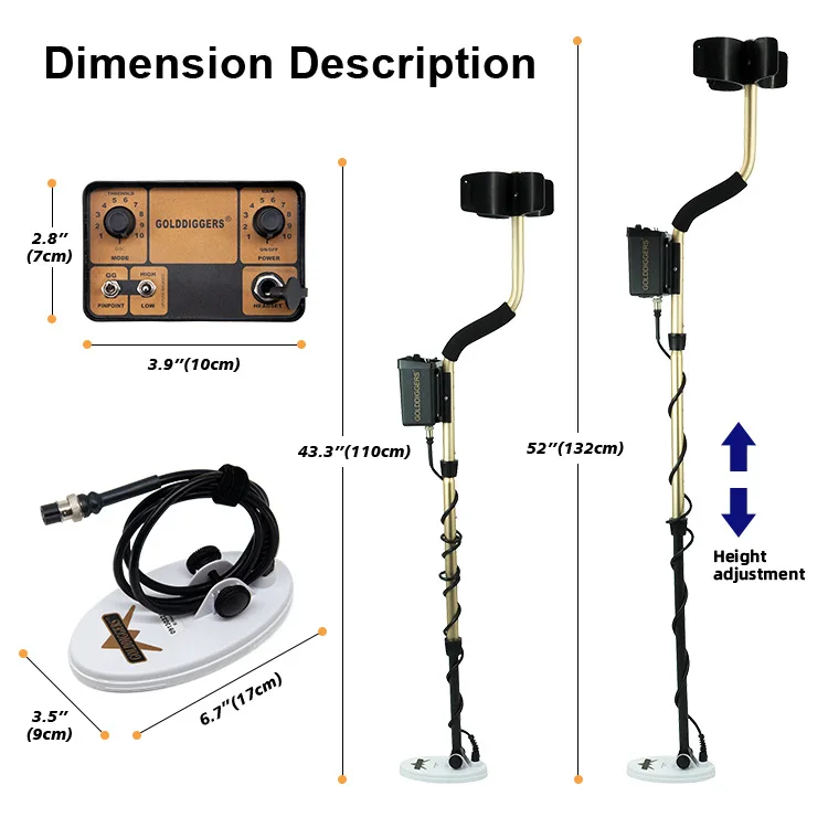 Metal detector Underground treasure finder Outdoor archaeological coins Gold and silver handheld gold finder