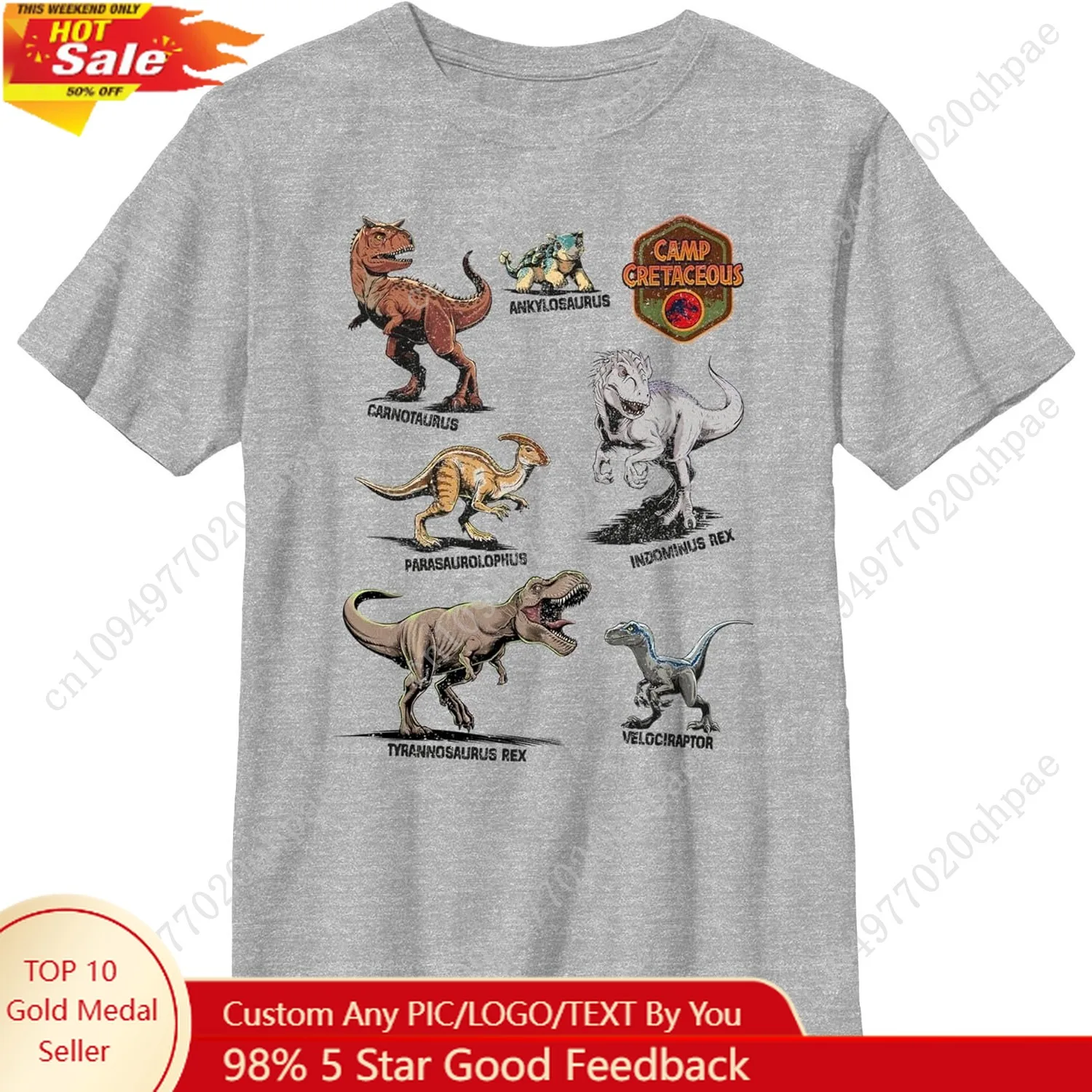 

Jurassic Park Boys' Know Your Dinos Short Sleeve Crew Tee
