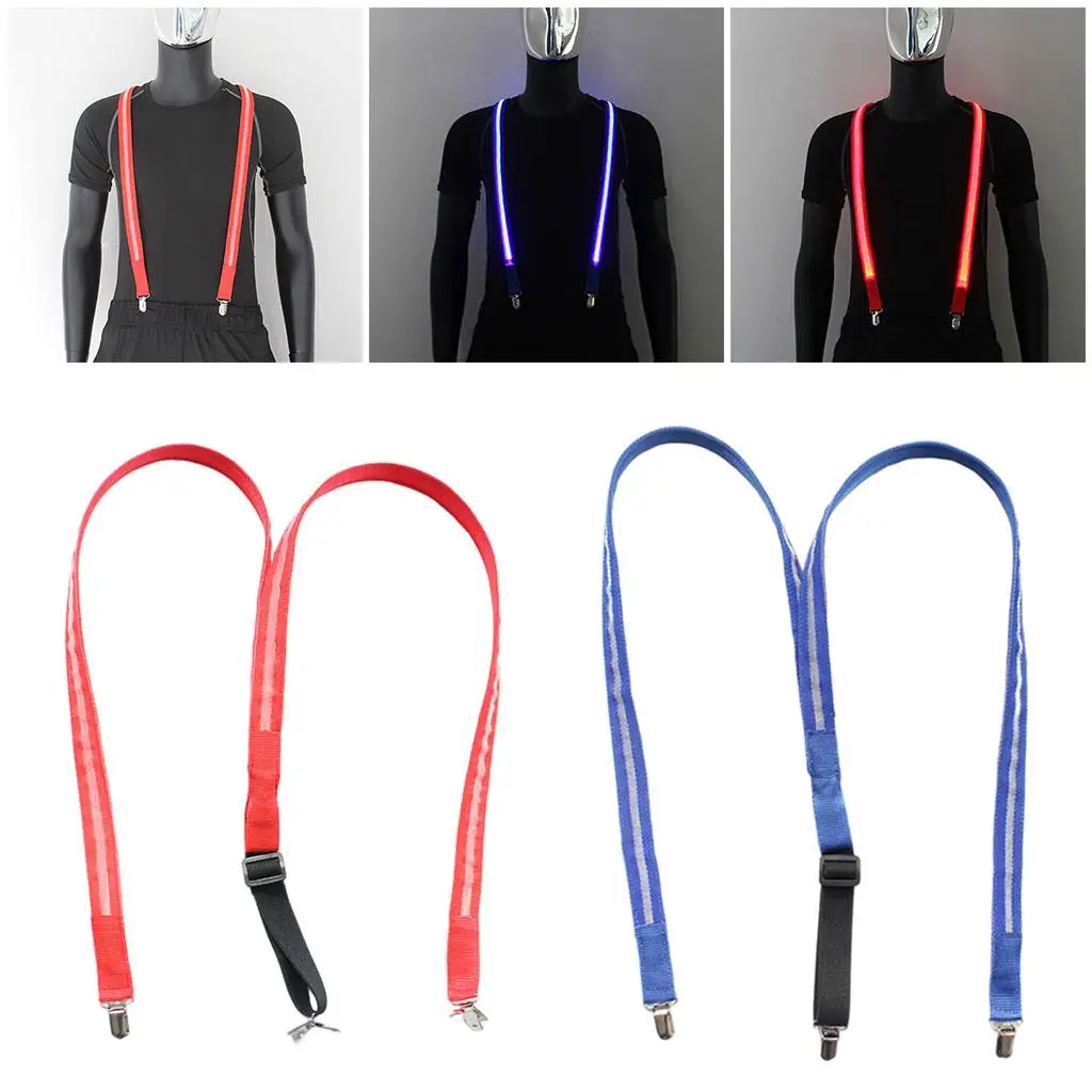 Novelty Mens LED Suspender, Accessories Luminous Belt, Belts for Party Night Working Bachelor Party Hiking Women