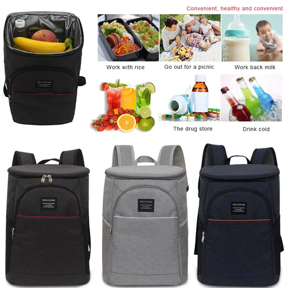 Camping 20L Thickened Waterproof Keep Warm Ice Picnic Bag Lunch Bags Thermal Backpack Cooler Bag