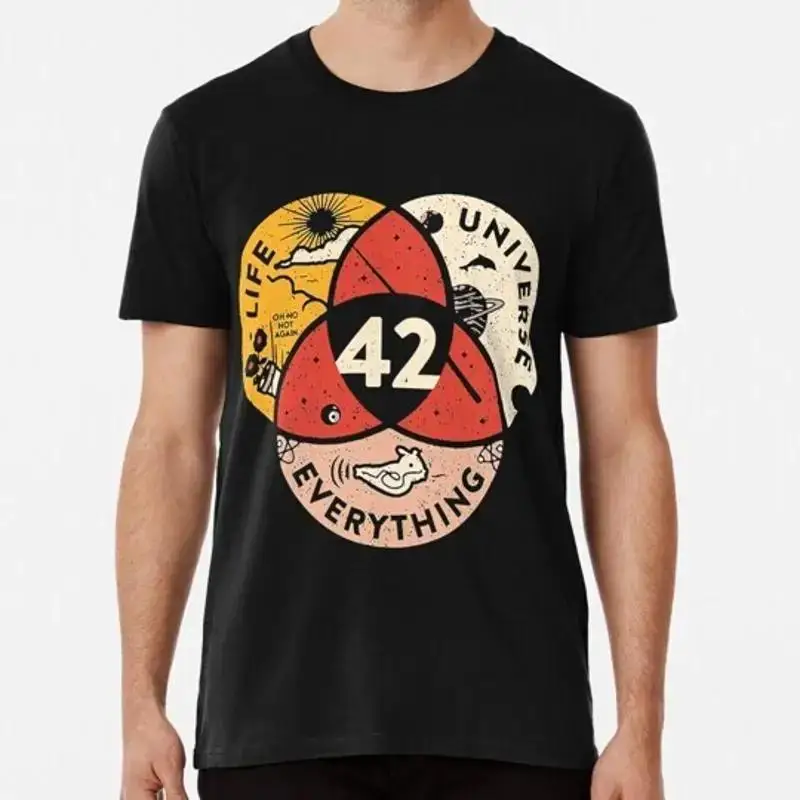 42 the Answer To Life Universe And Everything S to 5XL Made in USA T Shirt