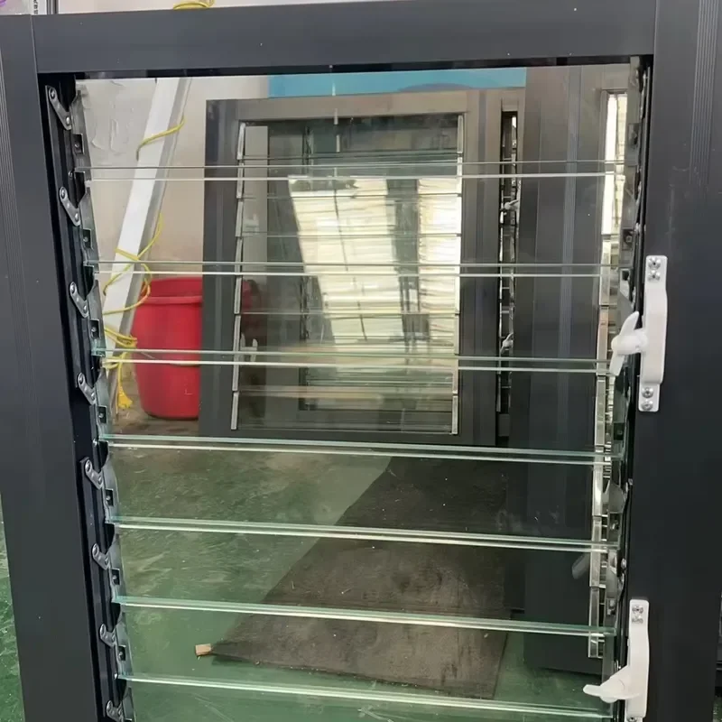 Manual Horizontal Modern Aluminum Glass Louver Window Outdoor