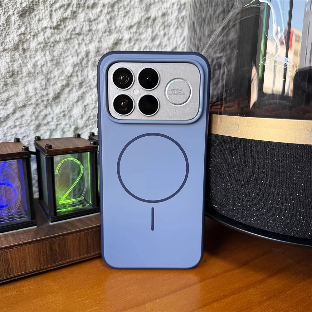 Funda protectora de silicona con diseño minimalista y acabado mate, con cierre magnético, para Xiaomi Poco F9 Ultra y F8 Pro. Resistente a las huellas dactilares, compatible con carga inalámbrica y de diseño delgado.