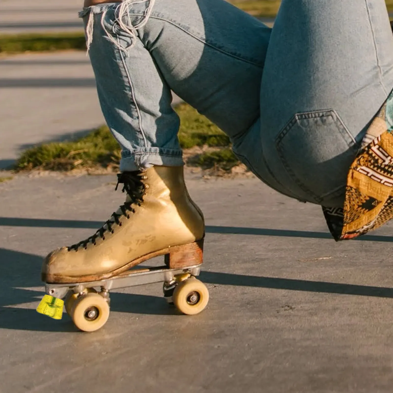 

1Set Professional Roller Skates Toe Stopper Brake Pad PU Brake Cushion for Quick Stop Stability Adjustable Height Skating Safety