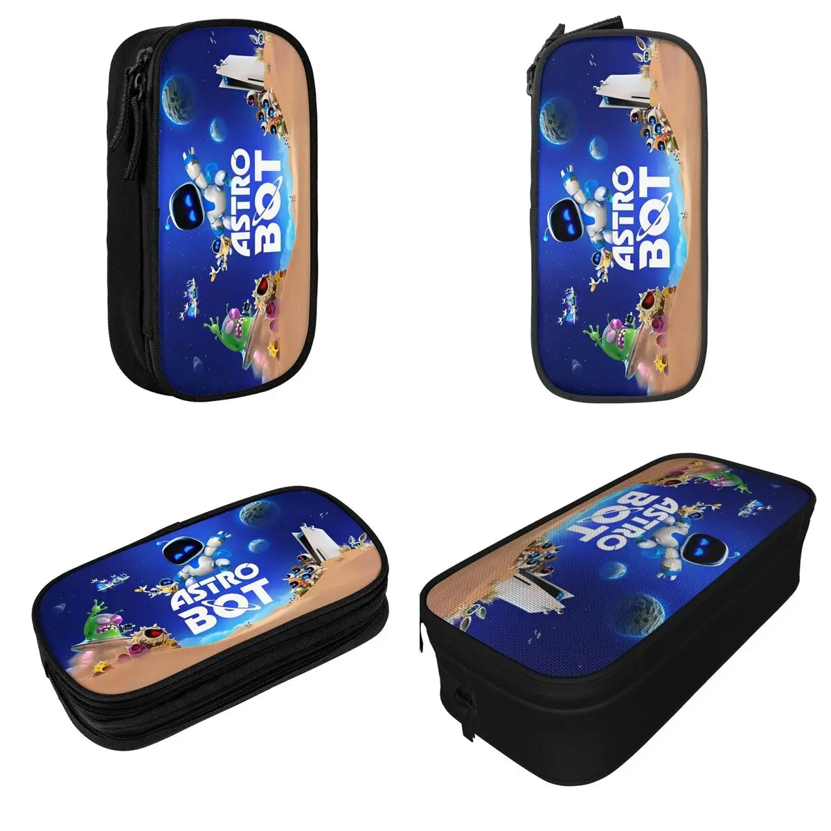 Estuche de lápices Astro Bot, caja de lápices para videojuegos, caja de bolígrafos para estudiantes, bolsas de gran capacidad, regalo escolar para estudiantes, papelería