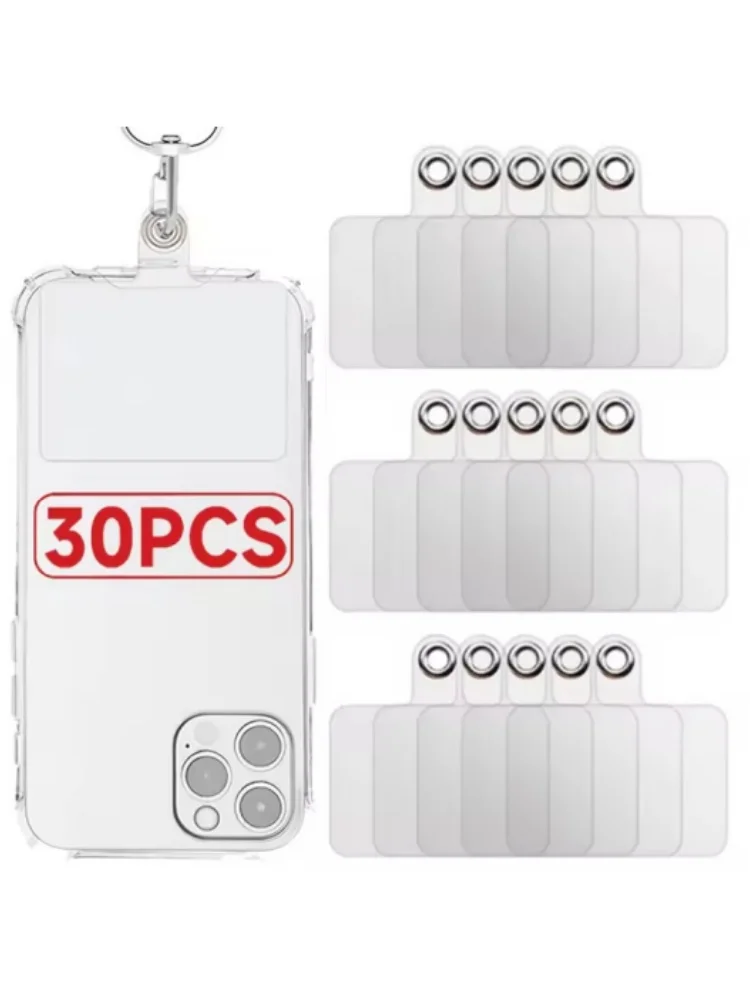 Lanière de téléphone Flexible transparente mate, carte de téléphone portable, onglets d'attache universels, patchs de sangle de suspension, Clips de cordon, joint