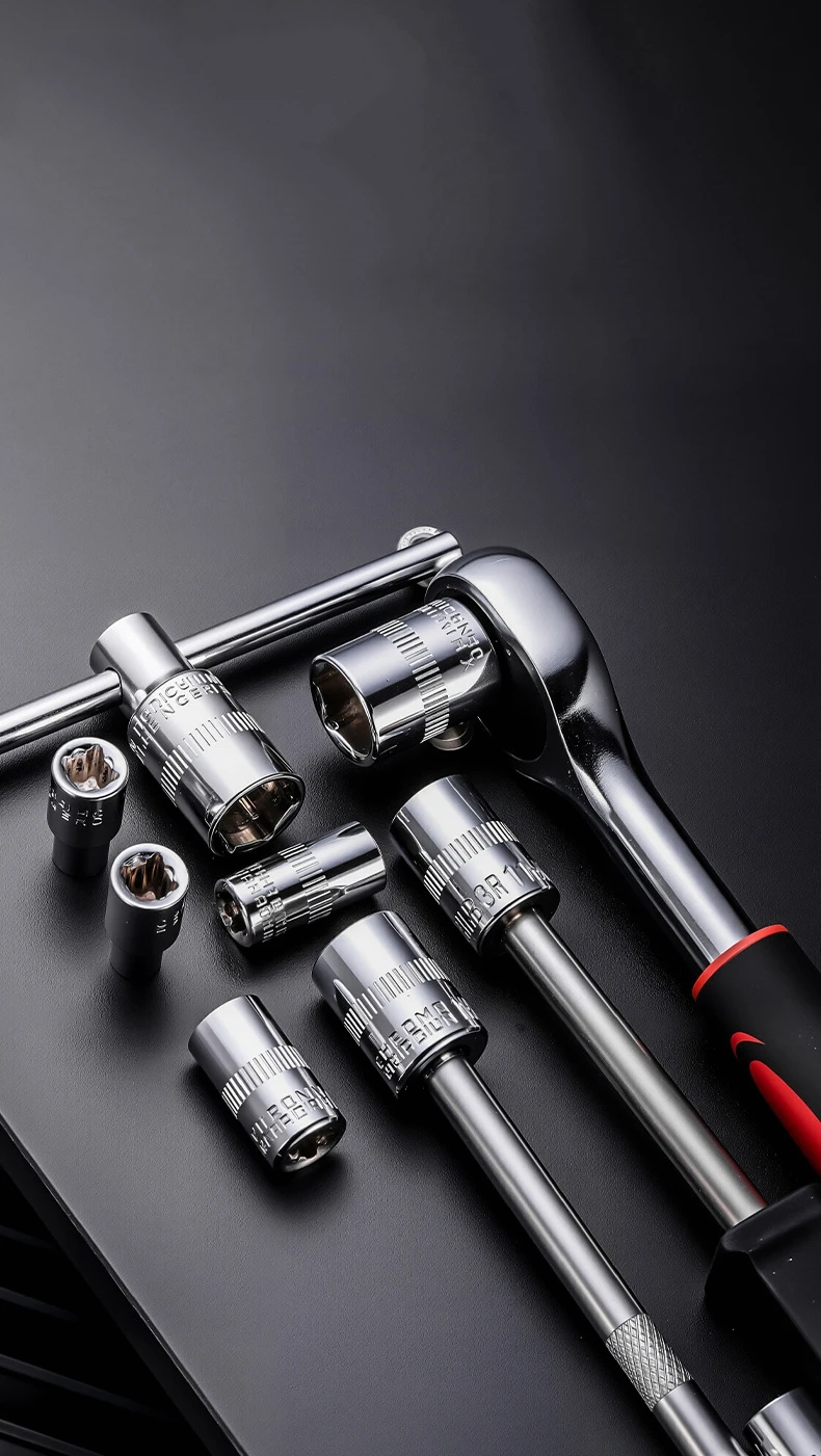 4-12mm 1/4 Drive Impact Hex Socket Short Drive Socket Set Wrench Metric Sizes CR-V for Electric Wrench Motor Truck Repair Tool image 2