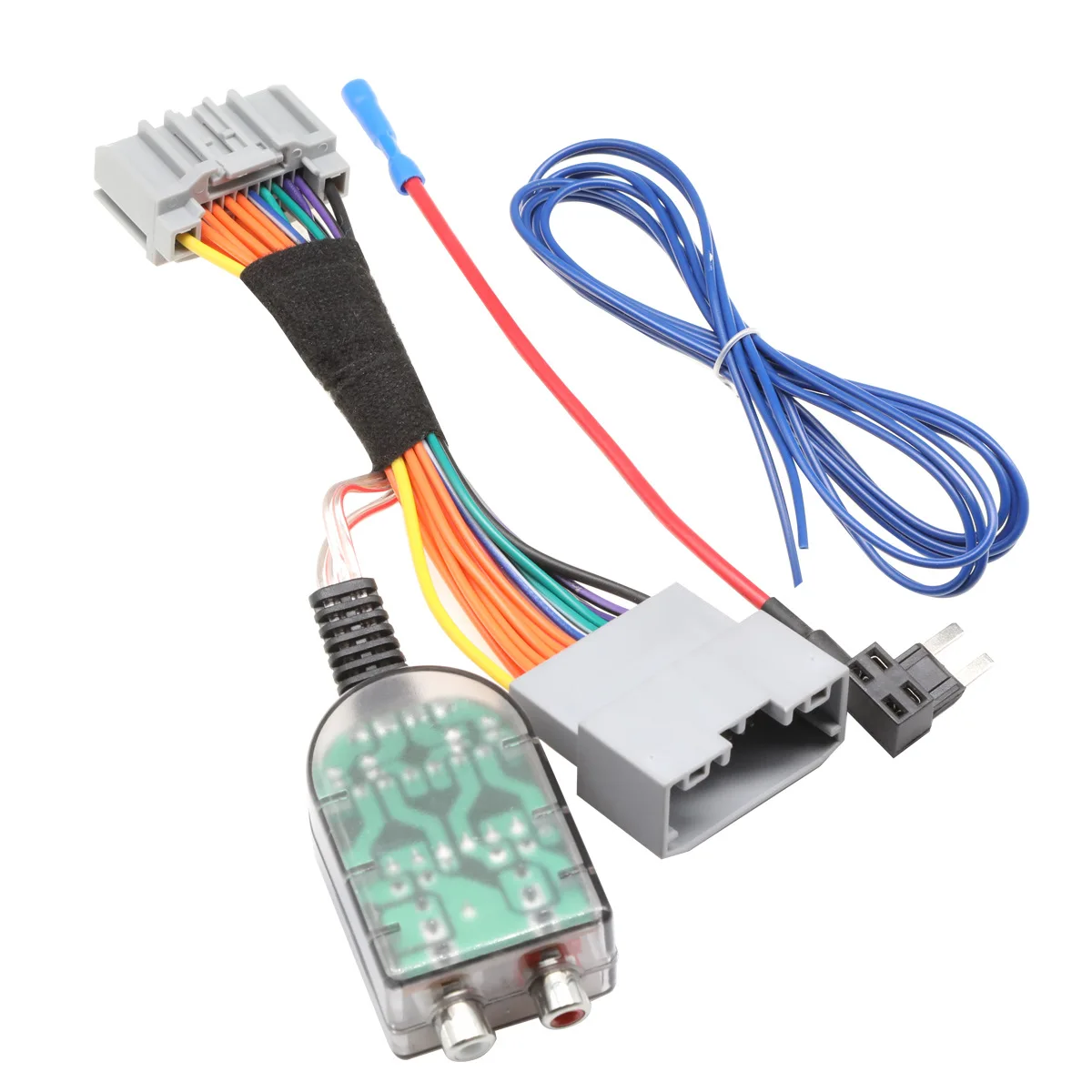 

Suitable for high-to-low line, install subwoofer power amplifier adapter, stereo wiring harness