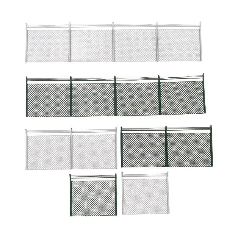 Miniature Fence Model 10Pcs Barriers Net for DIY Diorama Train Layout Realistic Railway Decoration Accessories