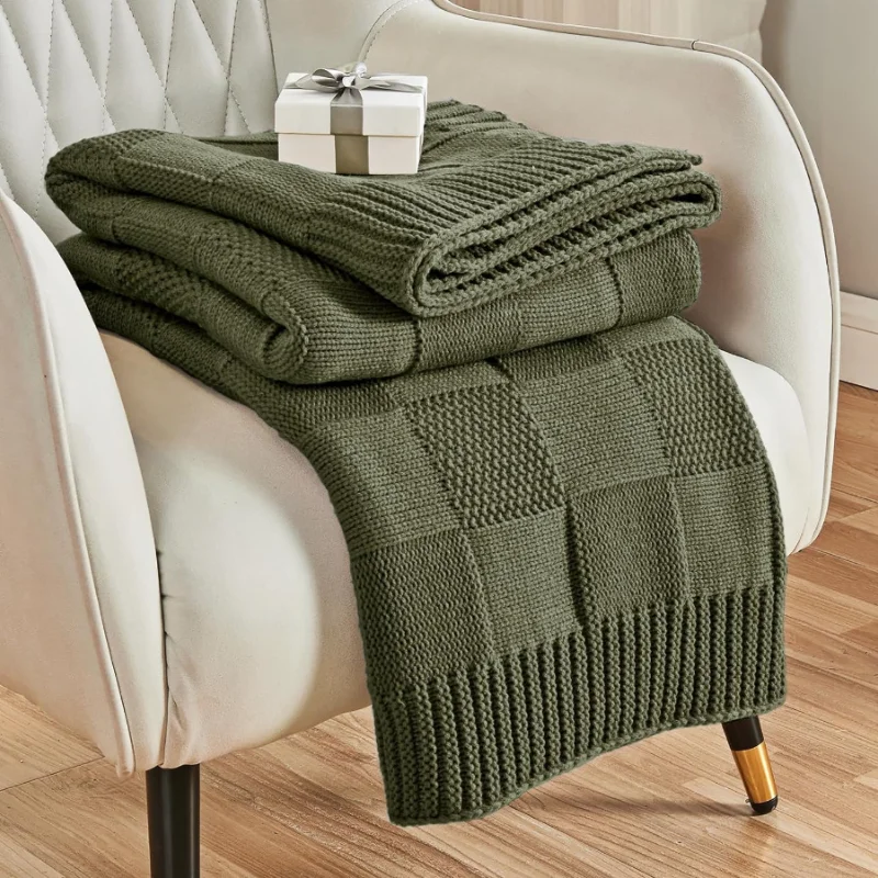 Bohemian Knitted Throw Blanket 1