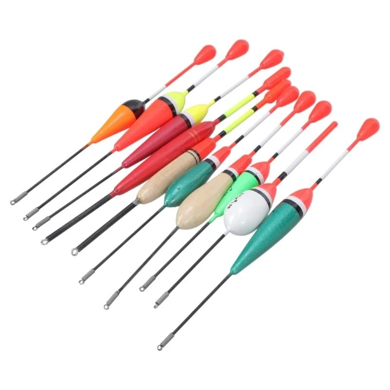 

10Pcs Long Tail Fishing Float Fishing Bobbers Replacement Oval Foam Fishing Float Slip Fishing Bobbers