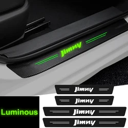 Car Door Trunk Sill Anti Scratch Threshold Stickers For Suzuki Jimny Emblem Carbon Fiber Waterproof Tape Protective Film Styling