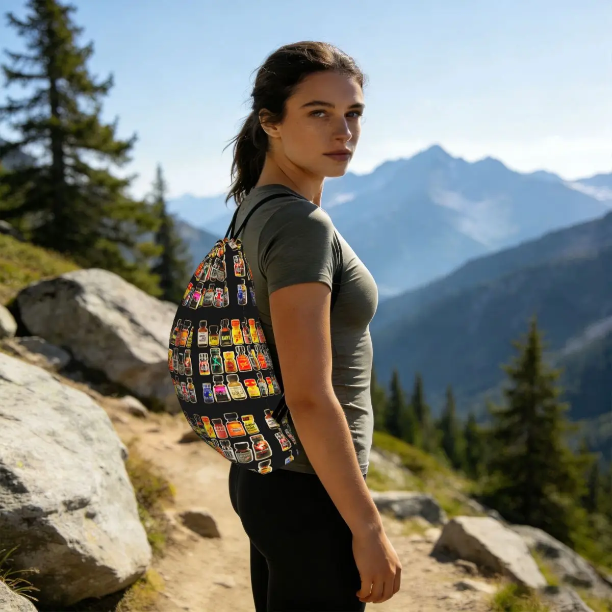 Poppers Bottles Gay Rush Jungle Juice Amyl Inhaler Backpacks Casual Drawstring Bundle Pocket Sports Bag Book Bags
