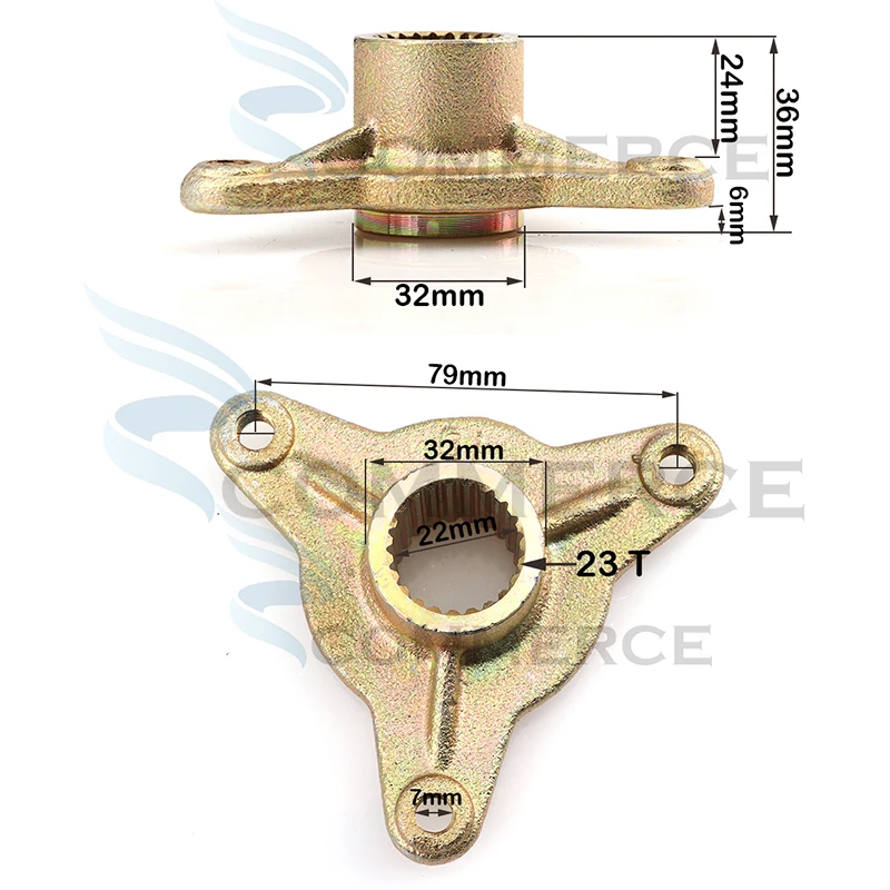810mm 31T 32T rear axle with fixed seat is suitable for DIY 110cc 125cc 150cc 250cc ATV kart electric four-wheeler parts