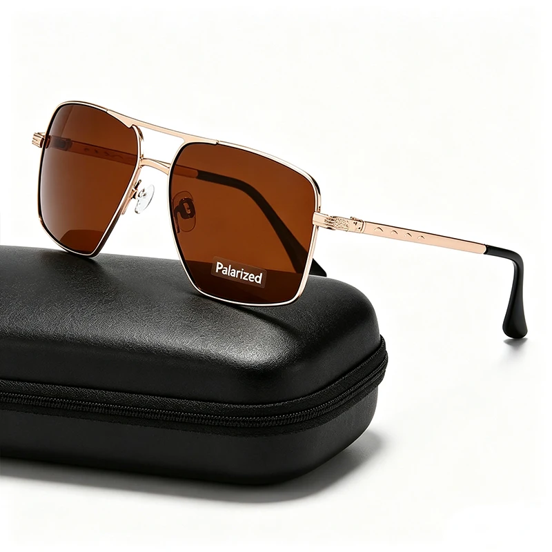 Modische klassische Vintage-Sonnenbrille mit quadratischen Gläsern für Herren und Damen, Markendesign, luxuriöse Sommer-Reise-Sonnenbrille aus Legierung