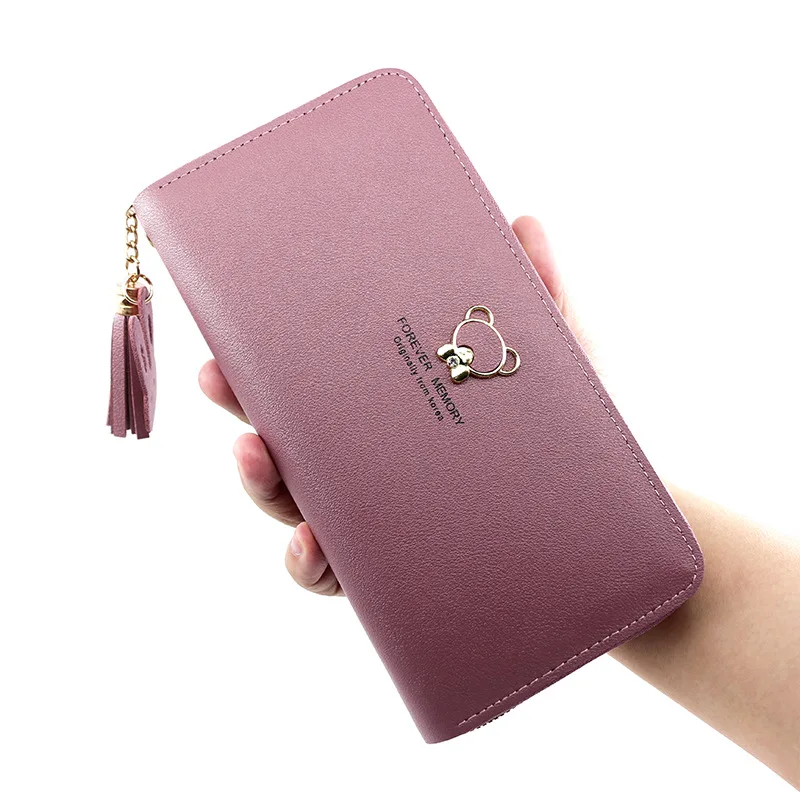 New Simple Women\'s Wallet Long Large Capacity Zipper Phone Bag Card Holder Female Purse Coin Pocket Wallet For Girls