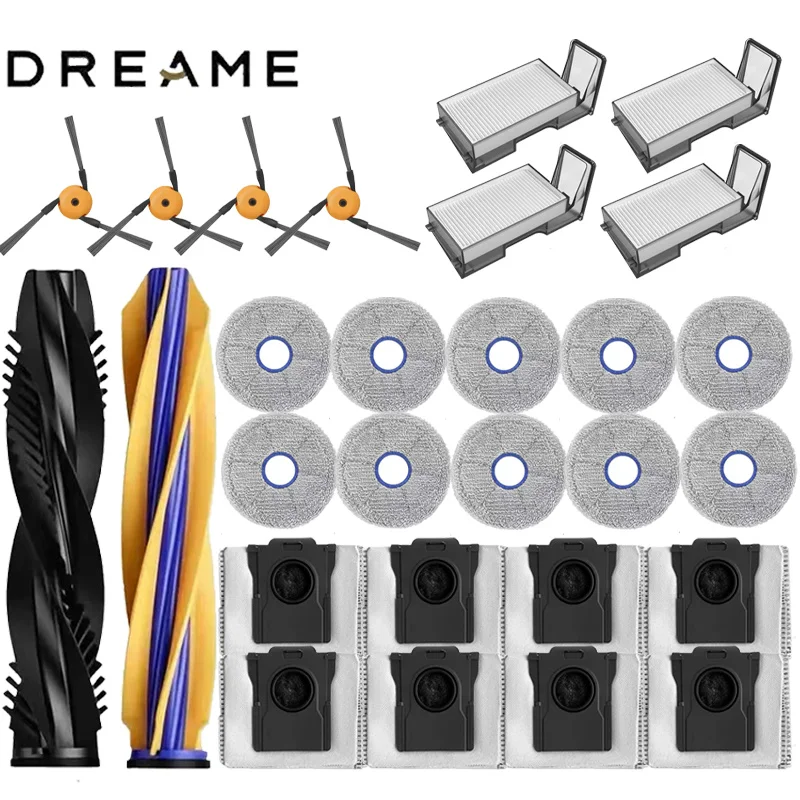 Akcesoria do robota sprzątającego Dreame X60 Max Ultra Complete / X60 Ultra: szczotka główna, szczotka boczna, filtr HEPA, mop, worek na kurz, części zamienne. — 2