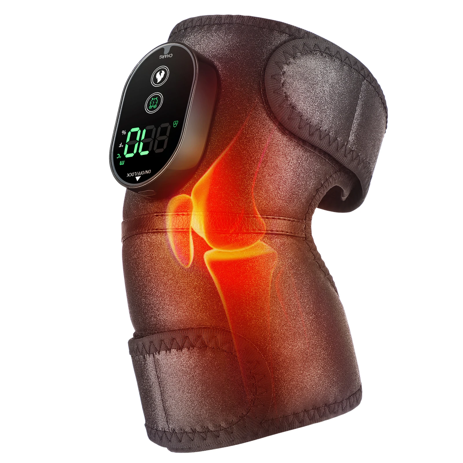 

3 In 1 Heating Knee Massager Electric Hot Compress Knee Support Pad Belt Thermal Relax Muscle Massage Shoulder Elbow Brace Pads
