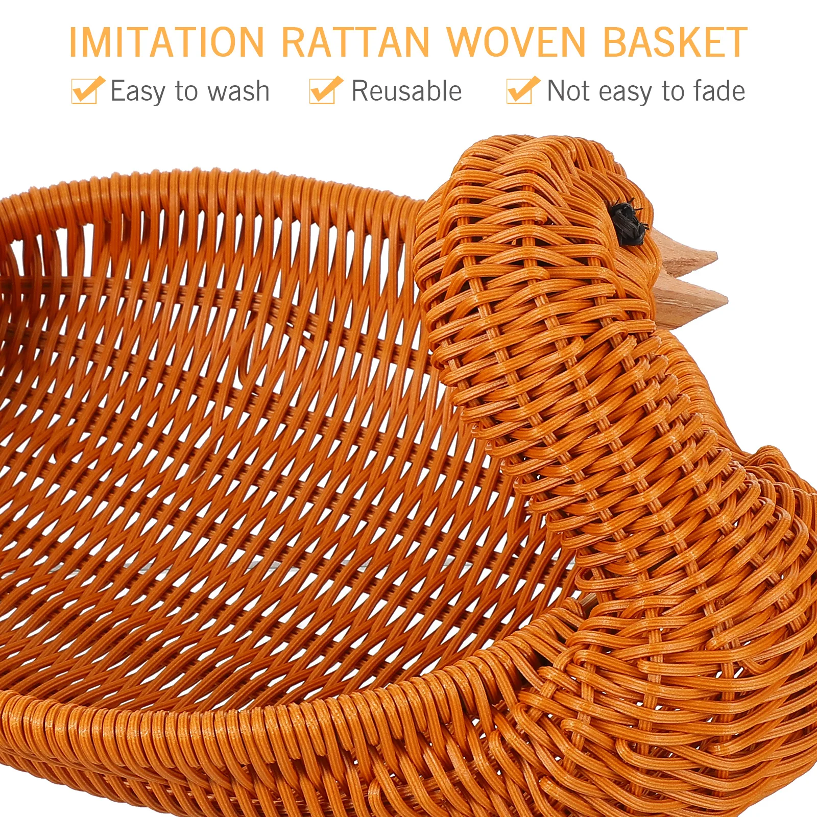 

Oval Weaving Duck Basket Child Wicker Hamper Rattan Woven Pp Baskets Small Shaped