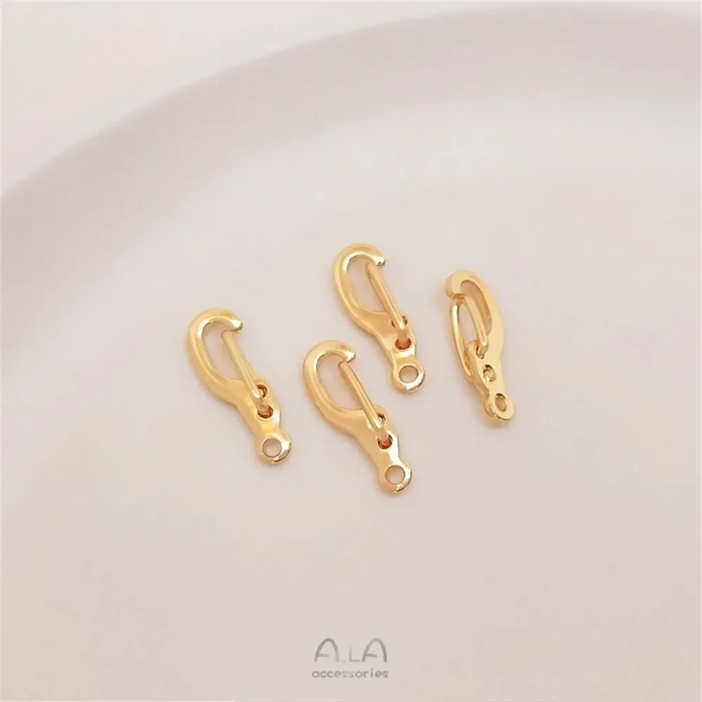 Korean lobster clasp 14K Gold Color spring clasp hand DIY bracelet accessories end clasp connection clasp