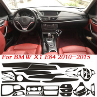 For BMW For X1 E84 2010-2015 3D Carbon Fiber Black Pattern Interior DIY Trim Decal Interior Moulding Decor