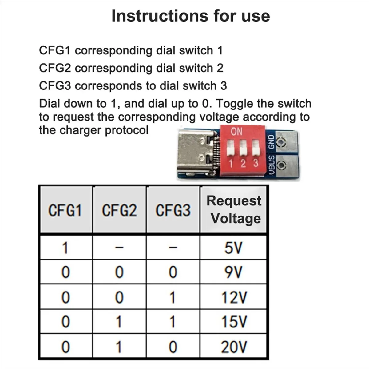 popop 10PCS Type-C PD QC Trigger 5V-20V DC Adjustable Voltage Power Module Dial Adjustment Voltage Fast Charging Decoy Module