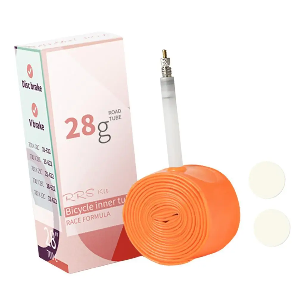 الأنبوب الداخلي للدراجة مع صمام، إصلاح مضاد للثقب، خفيف الوزن، مقاوم للصدمات، إطار احتياطي للدراجة مع رقع الإطارات يحل محل الركوب #4