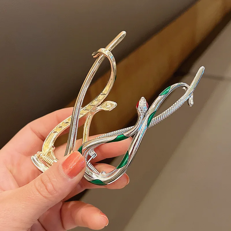 1 Stück Zinklegierung Strass-Schlangen-Haarschmuck, Retro Elegante Hochwertige Haarnadel, Vier Jahreszeiten Persönlicher Vielseitiger Kopfschmuck, Passend für Alle Anlässe – Detail 4